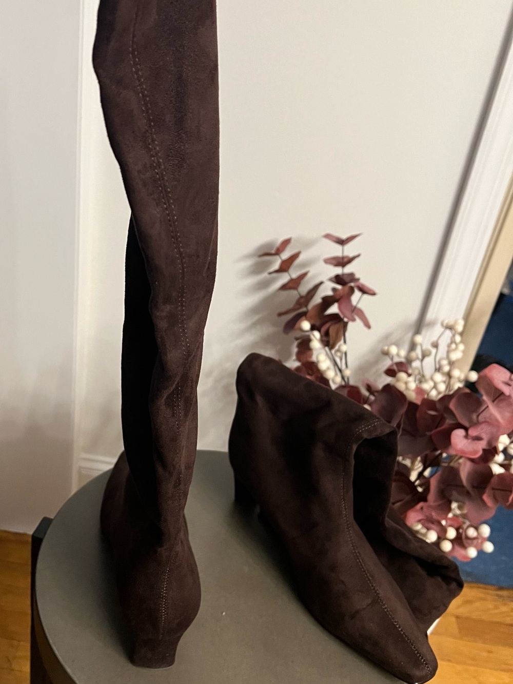 Banana Republic Dark Brown Slouch Suede Boots - Picture 6 of 9